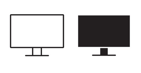 Poster - Desktop icon set flat style. Vector illustration collection.
