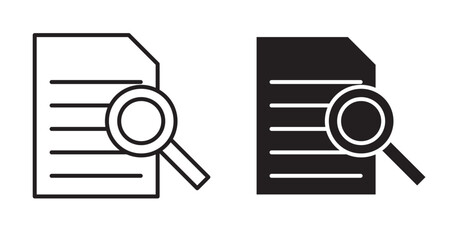 Aufkleber - Case study icon set flat style. Vector illustration collection.