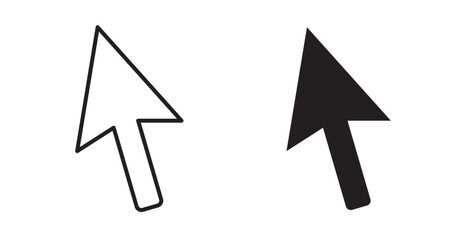 Fototapete - Cursor icon set flat style. Vector illustration collection.
