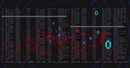Poster - When cyan binary digits forming along tunnel rim, flowing inward to visualize network flow