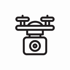 Poster - drone camera flying icon vector sign