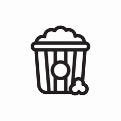 Poster - popcorn icon vector sign