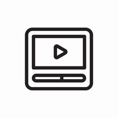 Poster - video player media icon vector sign