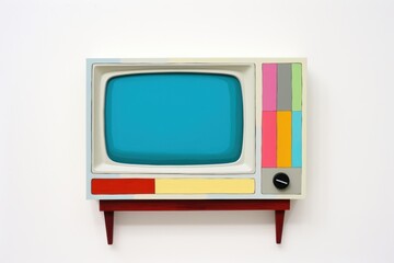 Canvas Print - television screen white background electronics.