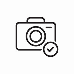 Poster - camera check photo icon vector sign