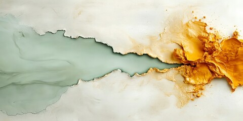 Poster - Abstract Fluid Art: A mesmerizing abstract artwork showcases a dynamic interplay of flowing textures and organic forms, creating a sense of depth and visual interest.
