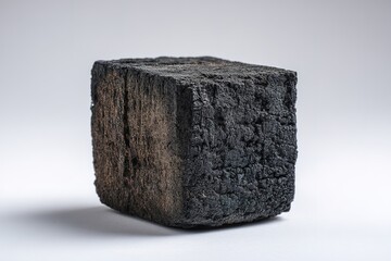 Poster - Unique charred block showcasing natural textures and shapes for artistic exploration