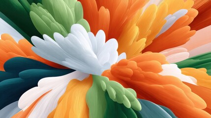 Poster - abstract colored brush stroke pattern representing creativity and vibrant energy