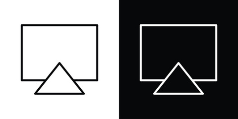 Fototapete - Airplay icon. Simple element illustration. outline and flat symbol design