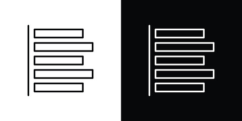 Poster - Align left icon. Simple element illustration. outline and flat symbol design