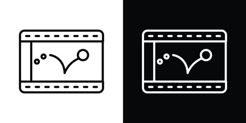 Poster - Animated icon. Simple element illustration. outline and flat symbol design