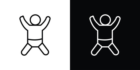 baby icon. simple element illustration. outline and flat symbol design