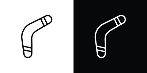 Fototapete - Boomerang icon. Simple element illustration. outline and flat symbol design