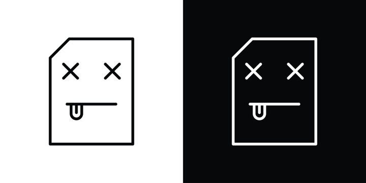 Broken Image icon. Simple element illustration. outline and flat symbol design