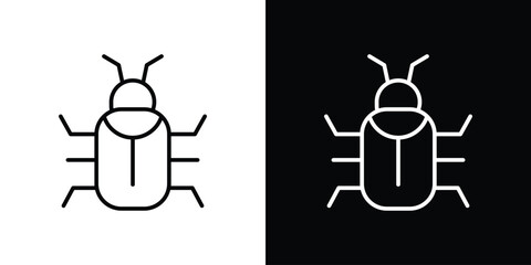Bug icon. Simple element illustration. outline and flat symbol design