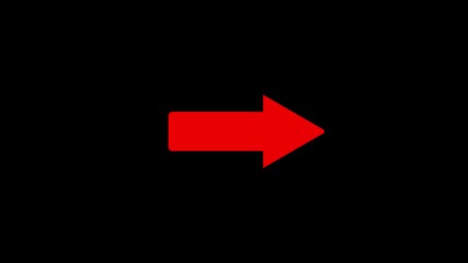 Poster - Animated red arrow indicating direction on a dark background symbolizing progression and moving forward concepts.