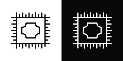 Fototapete - Chip icon. Simple element illustration. outline and flat symbol design