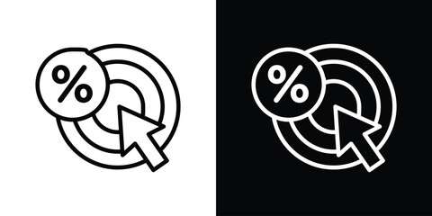 Fototapete - Click through rate icon. Simple element illustration. outline and flat symbol design