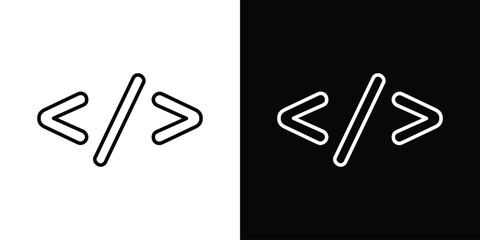 Fototapete - Code icon. Simple element illustration. outline and flat symbol design