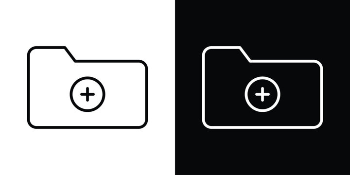 Create folder icon. Simple element illustration. outline and flat symbol design