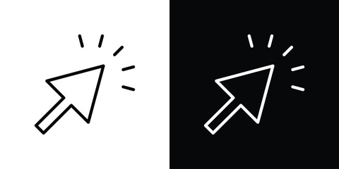 Fototapete - Cursor arrow icon. Simple element illustration. outline and flat symbol design