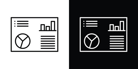Poster - Dashboard icon. Simple element illustration. outline and flat symbol design