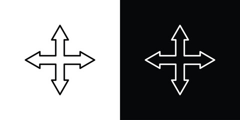 Fototapete - Drag icon. Simple element illustration. outline and flat symbol design