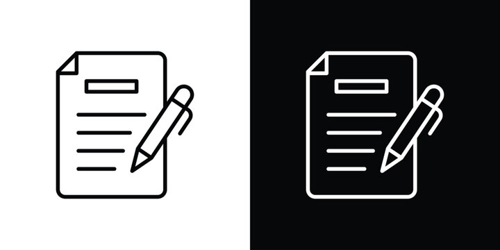 Form icon. Simple element illustration. outline and flat symbol design