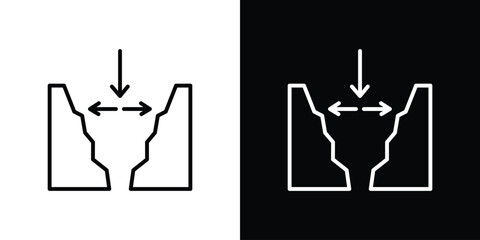 Poster - Gap icon. Simple element illustration. outline and flat symbol design