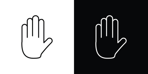 Fototapete - Hand icon. Simple element illustration. outline and flat symbol design