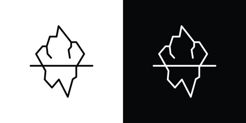 Poster - Iceberg icon. Simple element illustration. outline and flat symbol design