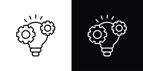 Poster - Innovation icon. Simple element illustration. outline and flat symbol design