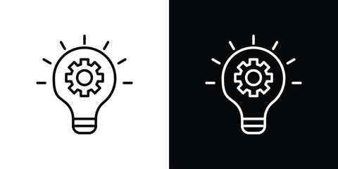 Poster - Innovation icon. Simple element illustration. outline and flat symbol design