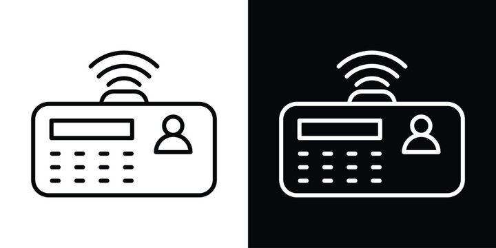 Interphone icon. Simple element illustration. outline and flat symbol design
