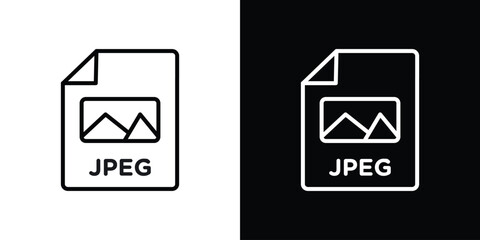 Poster - Jpg icon. Simple element illustration. outline and flat symbol design