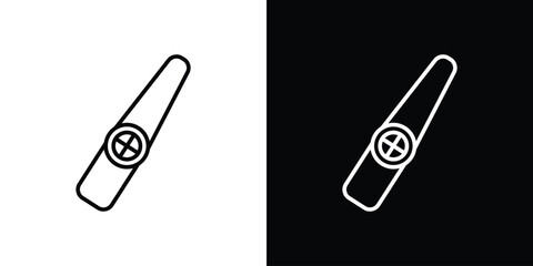 Poster - Kazoo icon. Simple element illustration. outline and flat symbol design