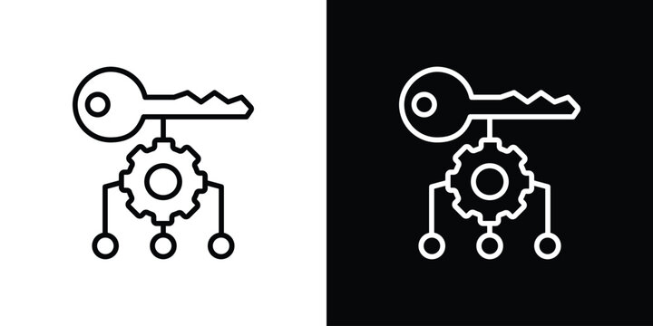 Key factor icon. Simple element illustration. outline and flat symbol design