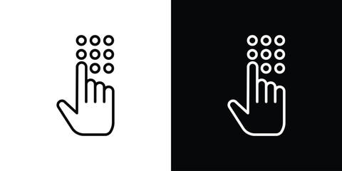 Fototapete - Keypad icon. Simple element illustration. outline and flat symbol design