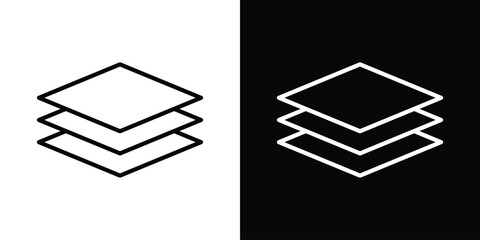 Poster - Layers icon. Simple element illustration. outline and flat symbol design