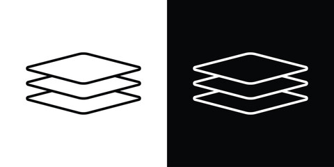 Poster - Layers icon. Simple element illustration. outline and flat symbol design