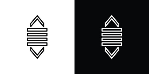 Poster - List dropdown icon. Simple element illustration. outline and flat symbol design