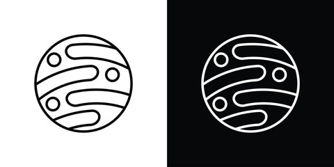 Poster - Mercury icon. Simple element illustration. outline and flat symbol design