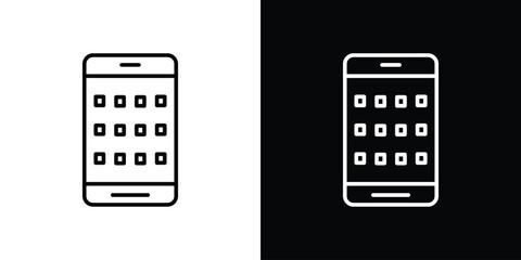 Poster - Mobile notch icon. Simple element illustration. outline and flat symbol design