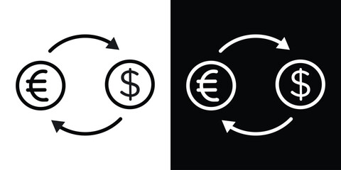 Poster - Money exchange icon. Simple element illustration. outline and flat symbol design