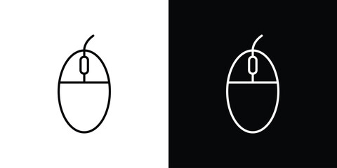 Fototapete - Mouse icon. Simple element illustration. outline and flat symbol design