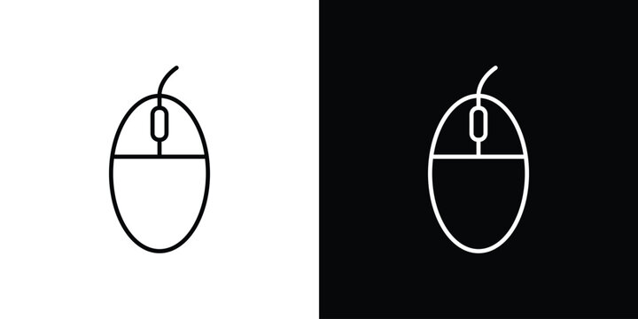 Mouse icon. Simple element illustration. outline and flat symbol design