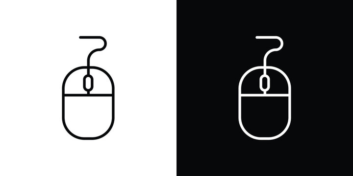 Mouse icon. Simple element illustration. outline and flat symbol design