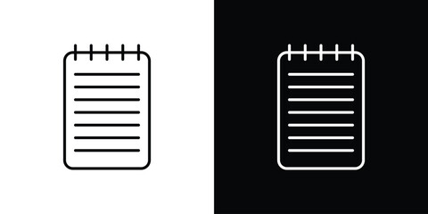 Poster - Notepad icon. Simple element illustration. outline and flat symbol design
