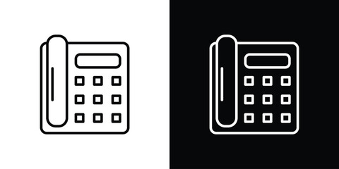 Poster - Office phone icon. Simple element illustration. outline and flat symbol design