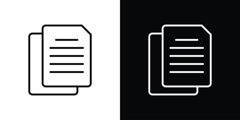 Poster - papers icon. Simple element illustration. outline and flat symbol design